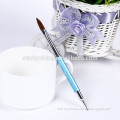 Promotion Pure sable series Blue Removable Metal handle Two way nail brush Round Kolinsky Hair nail art Acrylic brush
